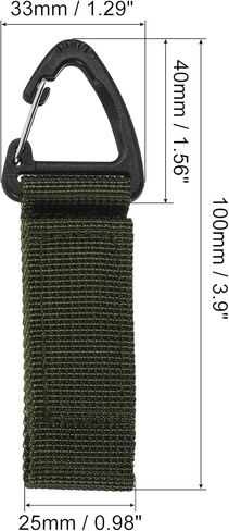 PATIKIL Belt Keeper Key Chain, Nylon Webbing Strap Hanging Gear Buckle Key Chain Hook with Triangle Snap for Outdoor Camping in Saudi Arabia