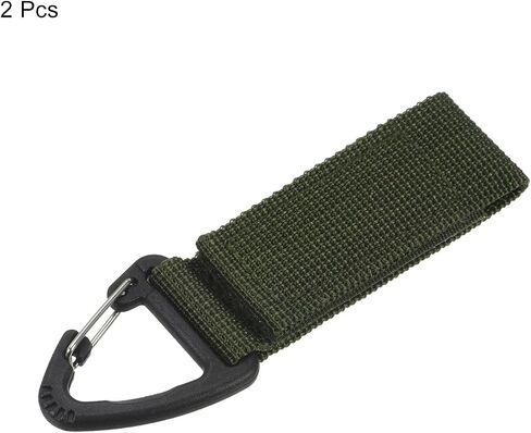 PATIKIL Belt Keeper Key Chain, Nylon Webbing Strap Hanging Gear Buckle Key Chain Hook with Triangle Snap for Outdoor Camping in Saudi Arabia