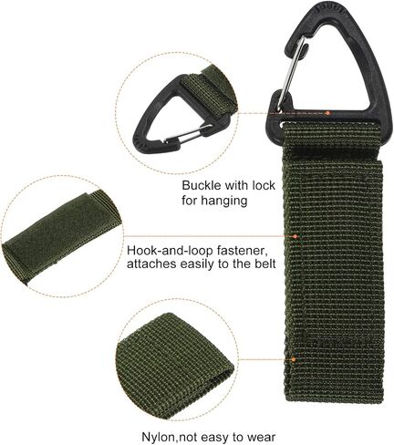 PATIKIL Belt Keeper Key Chain, Nylon Webbing Strap Hanging Gear Buckle Key Chain Hook with Triangle Snap for Outdoor Camping in Saudi Arabia
