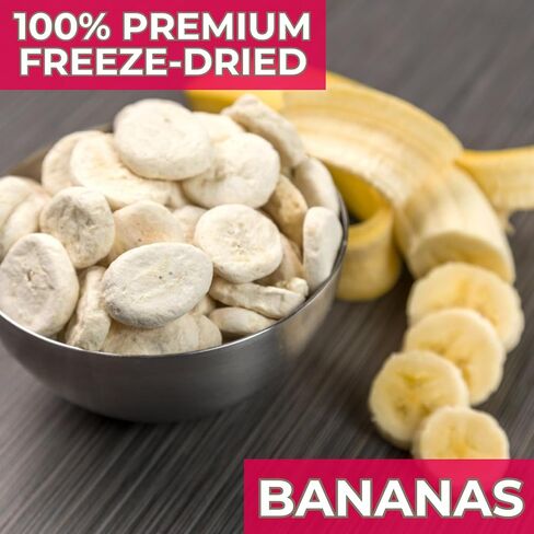Nutristore Freeze Dried Bananas | 100% Natural, Healthy Fruit Snacks | Bulk #10 Can | Premium Quality & Crispy Fresh Taste | Emergency Survival Food Supply | 20 Servings | 25 Year Shelf Life in Saudi Arabia