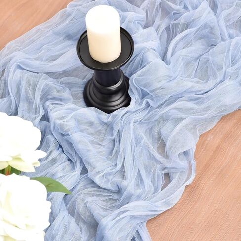 Joanlody Terracotta Cheesecloth الجدول عداء 10Ft ريفي الشاش الجبن القماش الجدول عداء بوهو الخريف الشكر الجدول عداء لحفل زفاف الزفاف دش عيد الهالوين الديكور in Saudi Arabia