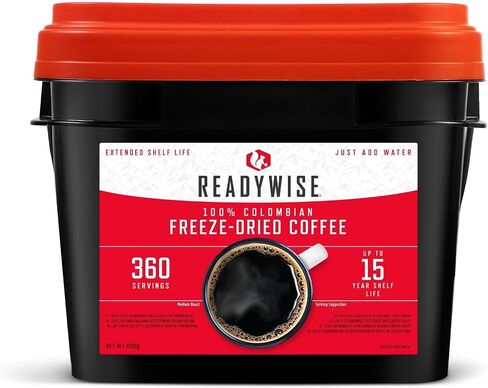 READYWISE - Emergency Food Supply Bucket, 120 Servings, MRE Meal Food Supply, Premade, Freeze Dried Survival Rations for Hiking, Adventure & Camping Essentials, Individually Packaged, 25 Year Shelf Life in Saudi Arabia