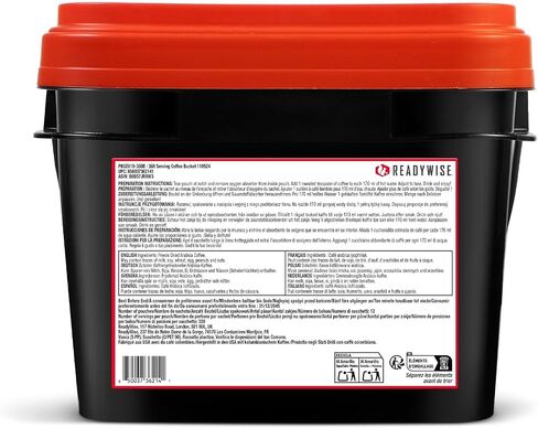 READYWISE - Emergency Food Supply Bucket, 120 Servings, MRE Meal Food Supply, Premade, Freeze Dried Survival Rations for Hiking, Adventure & Camping Essentials, Individually Packaged, 25 Year Shelf Life in Saudi Arabia