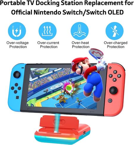 Docking Station for Nintendo Switch, 4K HDMI/USB 3.0/USB-C Port, Compatible with Official Nintendo Dock (Black) in Kuwait