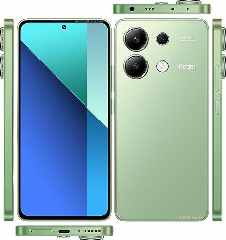 Xiaomi Redmi Note 13 4G LTE (256 جيجابايت + 8 جيجابايت) 6.67 بوصة 108 ميجابكسل (لهاتف Tmobile Mint Tello Global) الإصدار العالمي (أسود منتصف الليل) in Saudi Arabia