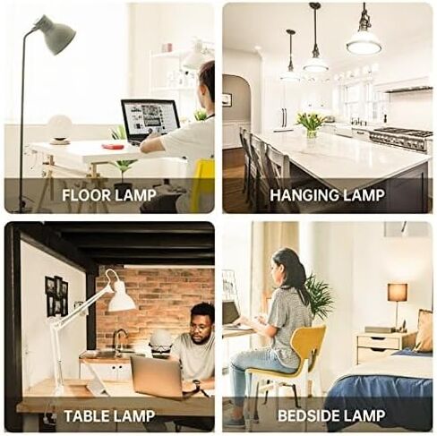 WTL A19 LED Light Bulbs 100 Watt Equivalent (Not Dimmable), 3500K Natural White, 1600 Lumens, E26 LED Bulbs 15W, Energy Saving Light Bulb for Living Room (4 Pack) in Saudi Arabia