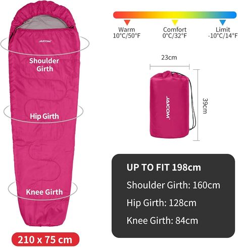 Cold Weather Mummy Sleeping Bag 15°F Extreme 3-4 Season Sleeping Bag for Adults - 0 Degree Winter Sleeping Bag, Machine Washable for Hiking Backpacking & Outdoor Activities in Saudi Arabia