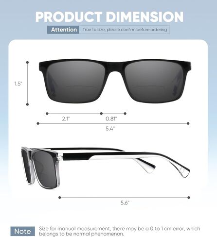 Missfive 2-Pack Light Multifocus نظارات القراءة التقدمية حجب الضوء الأزرق، مفصلات زنبركية متعددة البؤر للرجال بدون خط جودة قارئ ثلاثي البؤر نظارات مريحة (مساحة عمل للمدى القريب، 1.25x) in Kuwait