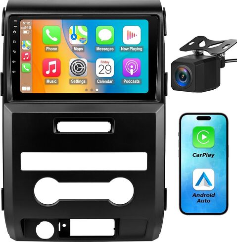 Car Radio Stereo for Ford F150 2009-2012, Android 13 2+64G Auto Head Unit with 9 Inch Touchscreen, Wireless Carplay, GPS, WiFi, Bluetooth, FM, AM, RDS, SWC in Saudi Arabia