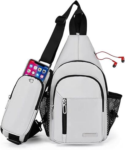 JENAGREEN Waterproof Sling Backpack Crossbody Sling Bag for Women Men, Multipurpose Travel Hiking Adjustable Chest Bag Casual Daypack in Saudi Arabia