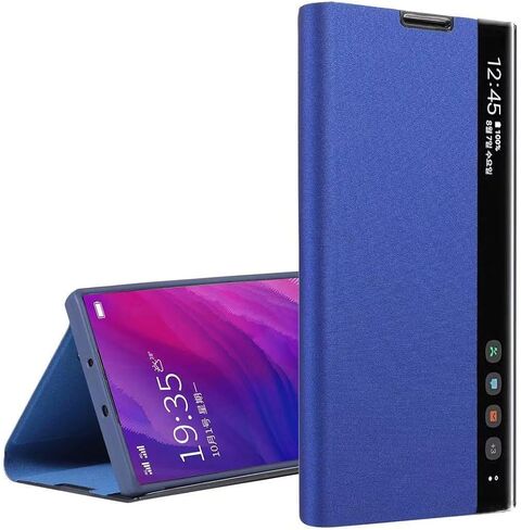 for Samsung Galaxy S25 Case View Clear Smart Window, with Kickstand for Samsung S25 Case Luxury Flip Slim Mirror Hard PC Leather View Clear Smart Window Cover for Samsung 5G S25 Phone Case in Saudi Arabia