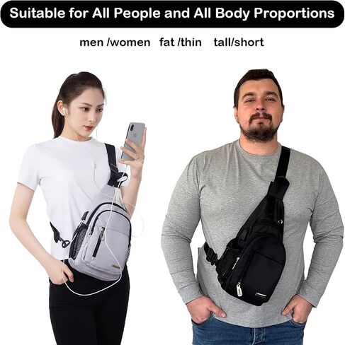JENAGREEN Waterproof Sling Backpack Crossbody Sling Bag for Women Men, Multipurpose Travel Hiking Adjustable Chest Bag Casual Daypack in Saudi Arabia