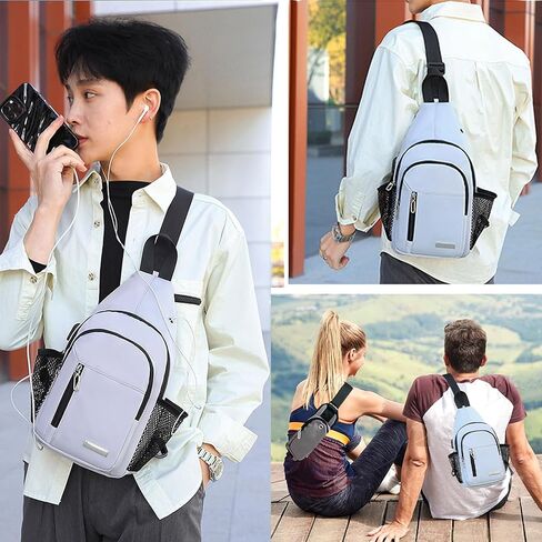 JENAGREEN Waterproof Sling Backpack Crossbody Sling Bag for Women Men, Multipurpose Travel Hiking Adjustable Chest Bag Casual Daypack in Saudi Arabia