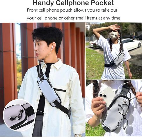 JENAGREEN Waterproof Sling Backpack Crossbody Sling Bag for Women Men, Multipurpose Travel Hiking Adjustable Chest Bag Casual Daypack in Saudi Arabia