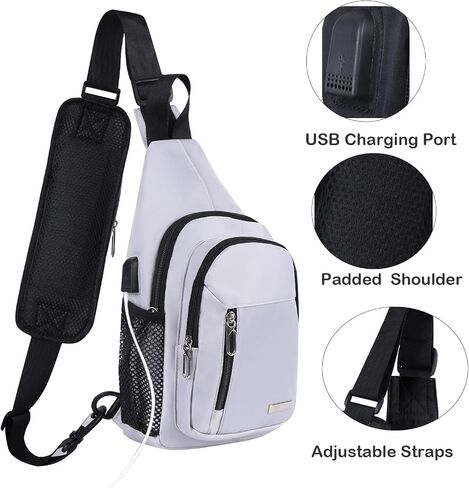 JENAGREEN Waterproof Sling Backpack Crossbody Sling Bag for Women Men, Multipurpose Travel Hiking Adjustable Chest Bag Casual Daypack in Saudi Arabia