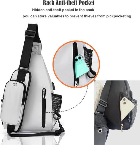 JENAGREEN Waterproof Sling Backpack Crossbody Sling Bag for Women Men, Multipurpose Travel Hiking Adjustable Chest Bag Casual Daypack in Saudi Arabia
