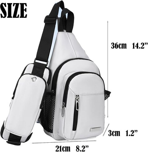 JENAGREEN Waterproof Sling Backpack Crossbody Sling Bag for Women Men, Multipurpose Travel Hiking Adjustable Chest Bag Casual Daypack in Saudi Arabia