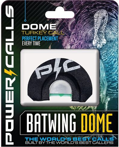 Batwing Dome | Turkey Diaphragm Call for Hunting | Mid Volume Call with Medium Rasp & Clean Front End Yelps | Variety of Hen & Tom Sounds | Available in Mini for Small Pallets & Youth in Saudi Arabia