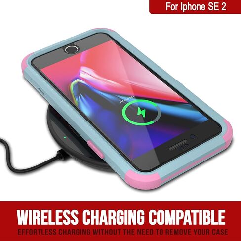 Punkcase for iPhone SE 2020 Belt Clip Holster Case [Patron Series] 4-1 Rugged & Protective Multilayer Phone Cover W/Integrated Kickstand for iPhone SE 2020 (4.7") (2020) [Pink] in Saudi Arabia