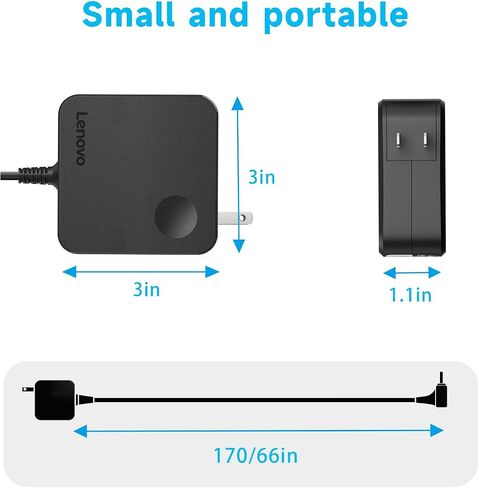 65W USB-C Latop Wall Charger for Lenovo Yoga C940 C740 C930 Yoga 7 14itl5 15itl5,Ac Wall Adapter for ThinkPad E580 E585 E590 E595 ThinkPad X1 Carbon T470s T480 T490 T580 Laptop Power Supply Cord in Saudi Arabia