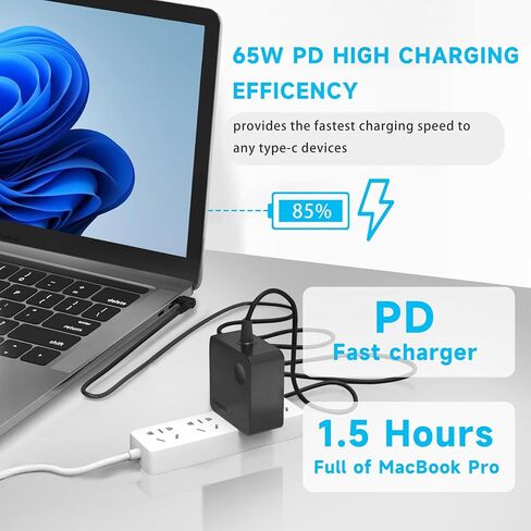 65W USB-C Latop Wall Charger for Lenovo Yoga C940 C740 C930 Yoga 7 14itl5 15itl5,Ac Wall Adapter for ThinkPad E580 E585 E590 E595 ThinkPad X1 Carbon T470s T480 T490 T580 Laptop Power Supply Cord in Saudi Arabia