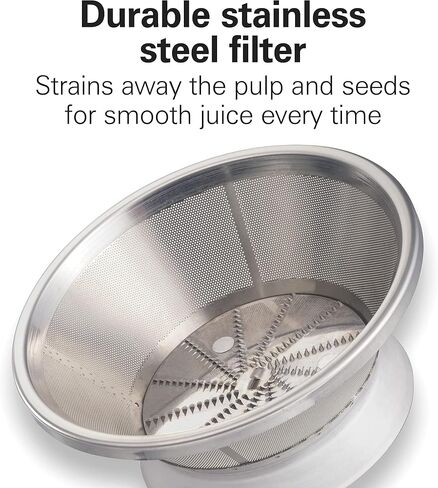 Hamilton Beach HealthSmart Juicer Machine, Compact Centrifugal Extractor, 2.4" Feed Chute for Fruits and Vegetables, Easy to Clean, BPA Free, 400W, Black (R67500) in Saudi Arabia