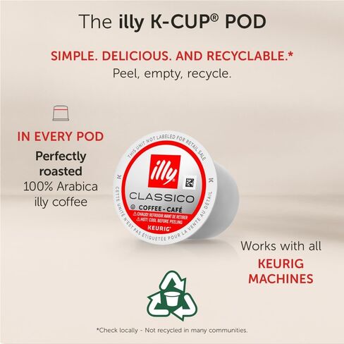 illy Coffee, Dark Roast, K-Cup for Keurig, 100% Arabica Bean Signature Italian Blend, Premium Gourmet Roast Single Serve Drip Coffee in Saudi Arabia