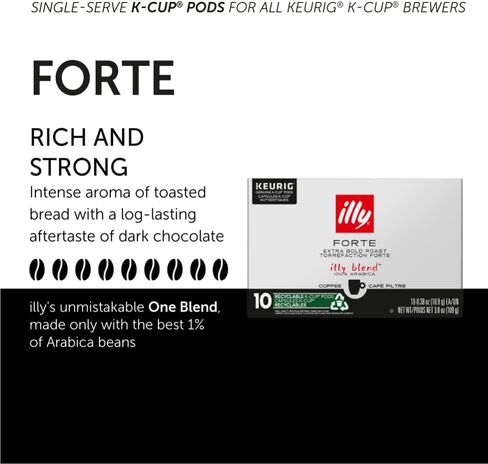 illy Coffee, Dark Roast, K-Cup for Keurig, 100% Arabica Bean Signature Italian Blend, Premium Gourmet Roast Single Serve Drip Coffee in Saudi Arabia