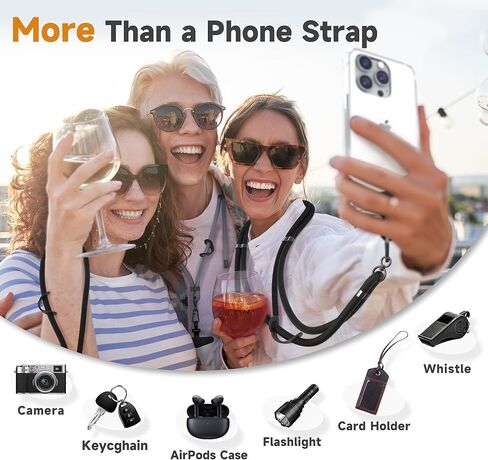 حبل مكون من عبوة من الهاتف الخلوي ، حزام وقابل للمعدة قابلة للتعديل ، حزام معصم ، علامات تبويب معدنية ، حزام مكافحة للهاتف in Kuwait