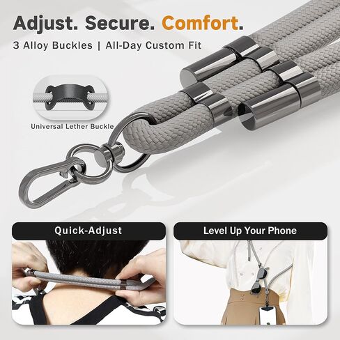 حبل مكون من عبوة من الهاتف الخلوي ، حزام وقابل للمعدة قابلة للتعديل ، حزام معصم ، علامات تبويب معدنية ، حزام مكافحة للهاتف in Kuwait