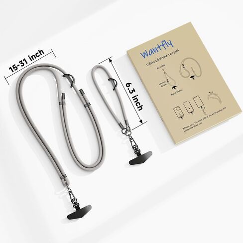 حبل مكون من عبوة من الهاتف الخلوي ، حزام وقابل للمعدة قابلة للتعديل ، حزام معصم ، علامات تبويب معدنية ، حزام مكافحة للهاتف in Kuwait