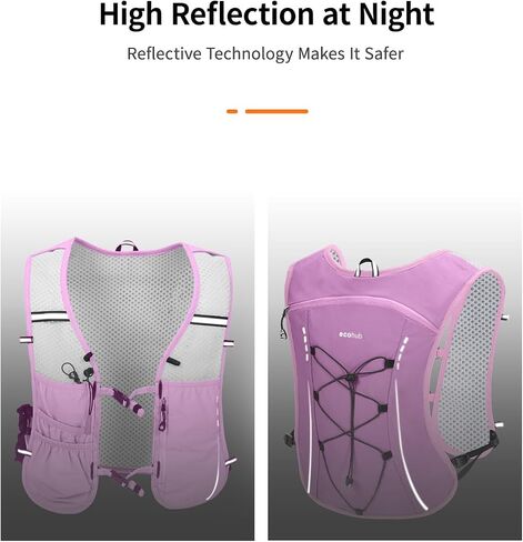 ECOHUB Running Hydration Vest Backpack, Lightweight Breathable Pack with 2L Water Bladder Bag Daypack for Hiking Trail Running Cycling Race Marathon for Women Men in Saudi Arabia
