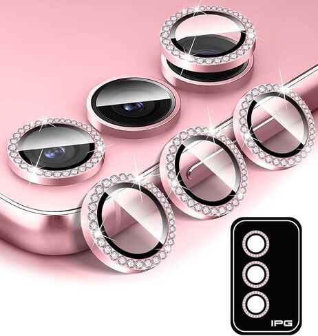IPG ProLENS Diamond FRAME Camera Lens Protector for Samsung Galaxy S24, Alumina Silicate Tempered Class, HD Clarity, Scratch-Resistant, Individual Camera Lens Cover for GlxS24DIApink in Saudi Arabia