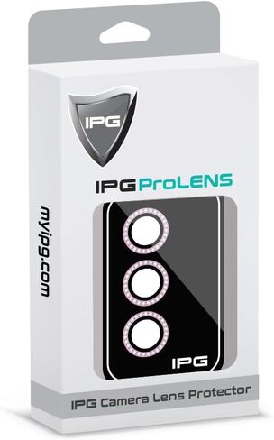 IPG ProLENS Diamond FRAME Camera Lens Protector for Samsung Galaxy S24, Alumina Silicate Tempered Class, HD Clarity, Scratch-Resistant, Individual Camera Lens Cover for GlxS24DIApink in Saudi Arabia