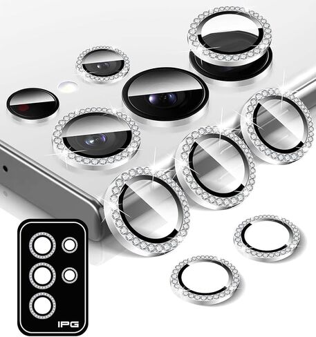 IPG ProLENS Diamond FRAME Camera Lens Protector for Samsung Galaxy S24, Alumina Silicate Tempered Class, HD Clarity, Scratch-Resistant, Individual Camera Lens Cover for GlxS24DIApink in Saudi Arabia