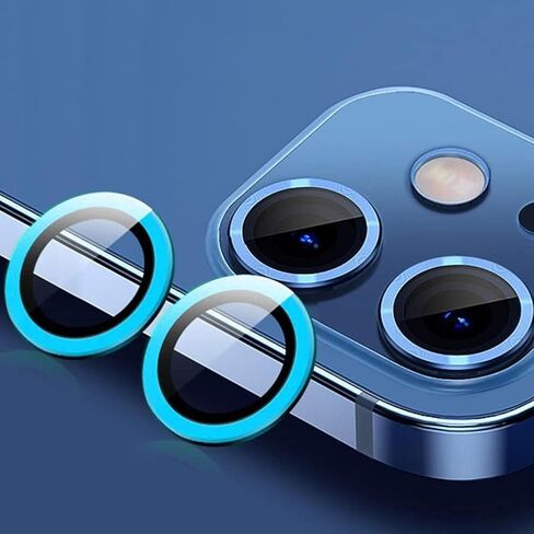 Luminous Camera Lens Protector Compatible with iPhone 15/iPhone 15 Plus/iPhone 14/iPhone 14 Plus Glow in The Dark Camera Cover Ultra Thin Film Tempered Glass Protector Shockproof Cover,Blue in Saudi Arabia