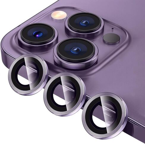 2 حزمة حزمة العدسة الكاميرا ل iPhone 14 Pro/iPhone 14 Pro Max/iPhone 15 Pro/iPhone 15 Pro Max ، 9H ملحقات غطاء الكاميرا المعدنية المقاومة للزجاج المقاوم للزجاج الأسود ، الأسود in Kuwait