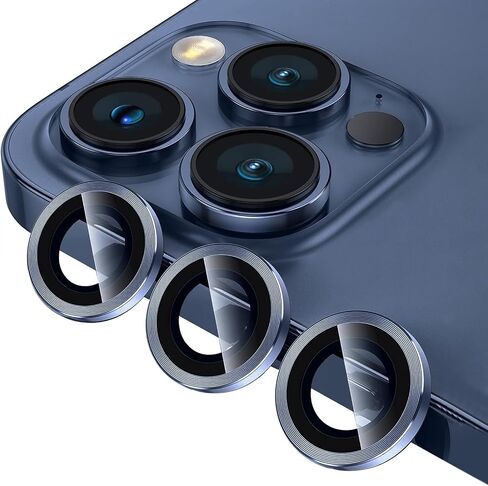 2 حزمة حزمة العدسة الكاميرا ل iPhone 14 Pro/iPhone 14 Pro Max/iPhone 15 Pro/iPhone 15 Pro Max ، 9H ملحقات غطاء الكاميرا المعدنية المقاومة للزجاج المقاوم للزجاج الأسود ، الأسود in Kuwait