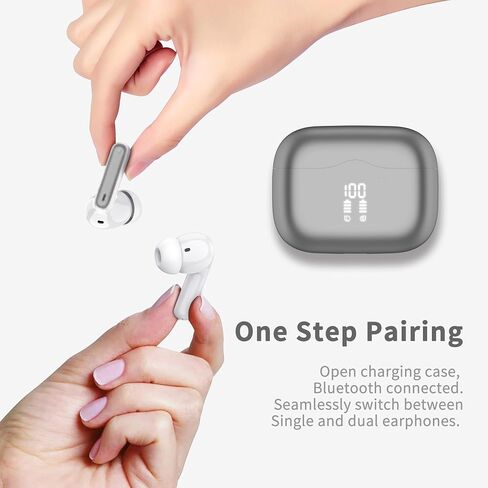 Wireless Earbuds, Bluetooth 5.3 Headphones in Ear with HiFi Stereo Deep Bass, 4 ENC Noise Cancelling Mic Wireless Earphones 40H, in-Ear Earbud Bluetooth Dual LED Display IP7 Waterproof, Royal Blue in Saudi Arabia
