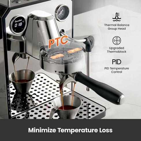Owl Espresso Machine, 15 Bar Professional Semi-Automatic Espresso Maker with Milk Frother Steam Wand, 57oz Removable Water Tank, Dual Display, for Cappuccino, Latte at home, G3006, Ivory White in Saudi Arabia