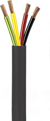 16/4 500 Ft. 4 Conductors Audio Speaker Lightning Installation High-Power Home Wiring Cable Wire (Black, 16-4 500ft) in Kuwait
