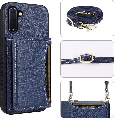 علبة الهاتف لـ Samsung Galaxy Note 10g 5g محفظة مع حزام كتف Crossbod in Kuwait