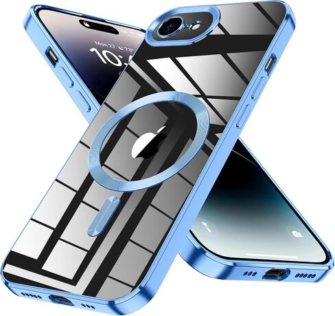 Magnetic Case for iPhone SE 2022/2020/8/7 Case, Military Drop Protection Shockproof Plating Slim Sleek Soft Scratch Resistant iPhone SE3/SE2/8/7 Case for Women Men, White(8-2) in Saudi Arabia