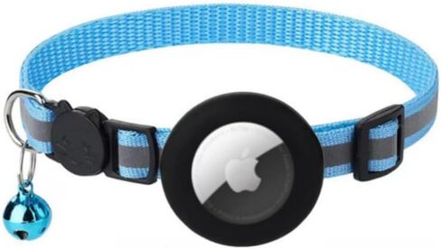 Waterproof Airtag Dog Collar Holder, Shockproof, Ultra-Durable, Plastic & Silicone Pet Collar Case for Apple Air Tags (Black) in Saudi Arabia