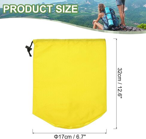 PATIKIL Stuff Sack, Waterproof Outdoor Storage Sack Portable Drawstring Dust Flap Bags Lightweight Sleeping Bag for Camping Hiking Backpacking in Kuwait