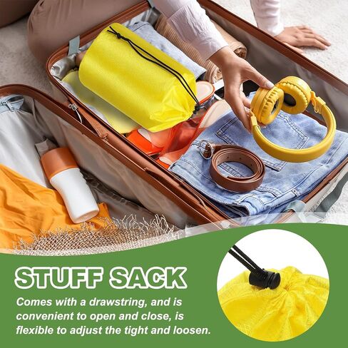 PATIKIL Stuff Sack, Waterproof Outdoor Storage Sack Portable Drawstring Dust Flap Bags Lightweight Sleeping Bag for Camping Hiking Backpacking in Kuwait
