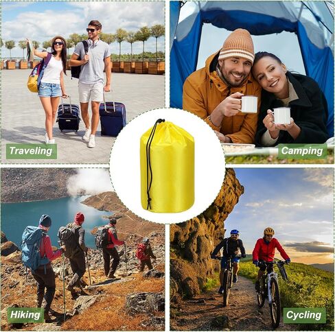 PATIKIL Stuff Sack, Waterproof Outdoor Storage Sack Portable Drawstring Dust Flap Bags Lightweight Sleeping Bag for Camping Hiking Backpacking in Kuwait