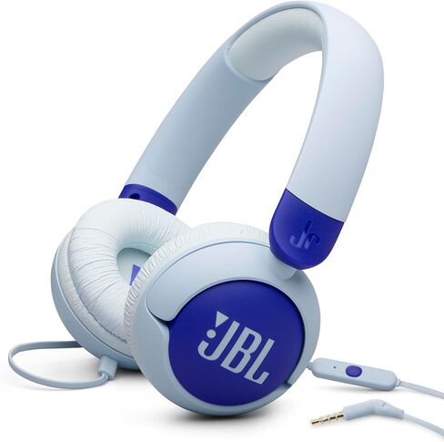 JBL Junior 320 - Wired on-Ear Kids Headphones Safe Sound (<85dB), Built-in mic, Fit for Kids and Customizable with Included Stickers (Purple) in Kuwait