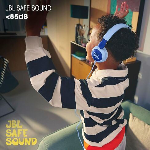 JBL Junior 320 - Wired on-Ear Kids Headphones Safe Sound (<85dB), Built-in mic, Fit for Kids and Customizable with Included Stickers (Purple) in Kuwait