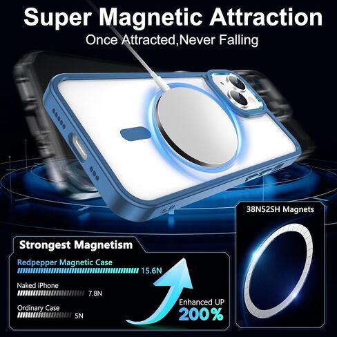 for iPhone 13 Case,[Compatible with Magsafe][Anti-Yellowing] with Screen Protector,Slim Thin 10 FT Shockproof Phone Case 6.1 inch-Clear in Saudi Arabia